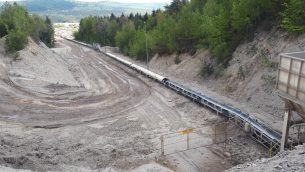 Trasa odstawy urobku po upadzie