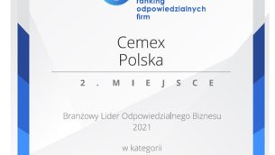 CEMEX certyfikat firma odpowiedzialna społecznie