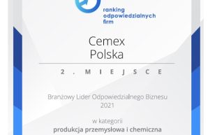CEMEX Polska ponownie w czołówce Rankingu Odpowiedzialnych Firm