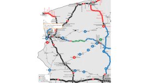 apa z lokalizacją oddanej do ruchu obwodnicy Przecławia i Warzymic w ciągu DK13