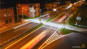 DK81 w Mikołowie, doświetlone przejścia dla pieszych, fot. GDDKiA