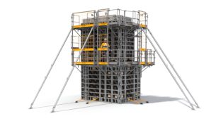 Podesty robocze FSP – pełne bezpieczeństwo podczas pracy z deskowaniami ściennymi ULMA