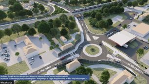 Wiadukt drogowy pod torami w Tomaszowie Mazowieckim - wizualizacja fot. PKP PLK S.A.